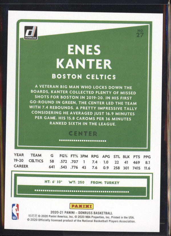 Enes Kanter 2020/21 Panini Donruss Choice Red  18/99