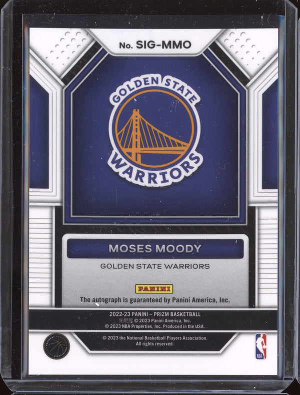 Moses Moody 2022-23 Panini Prizm SIG-MMO Signatures Auto