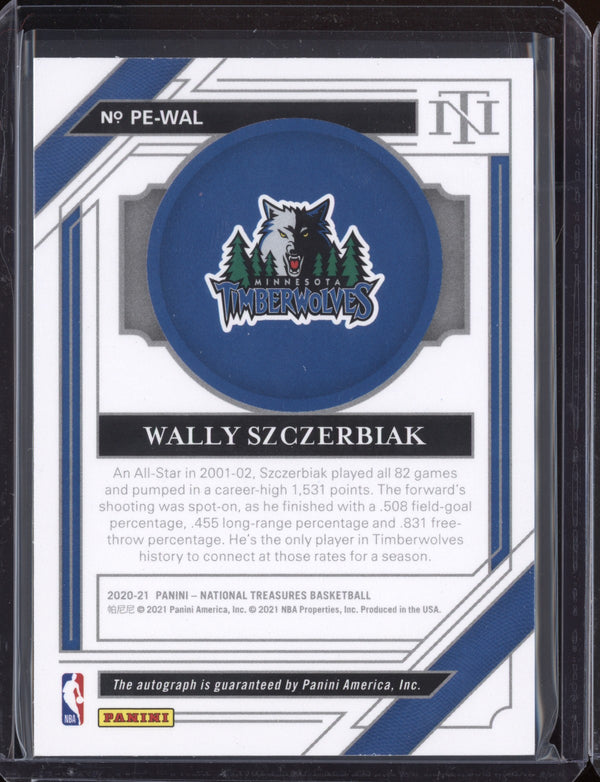 Wally Szczerbiak 2020-21 Panini National Treasures Peerless Signature Gold 07/10