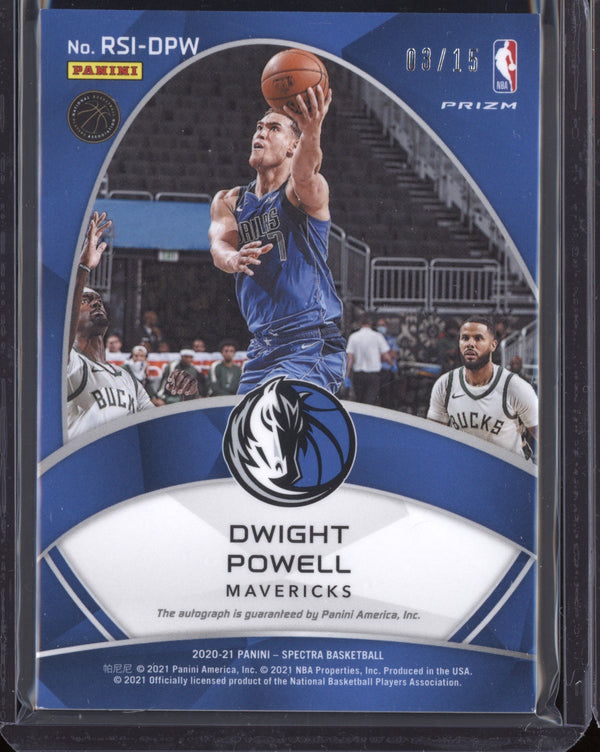 Dwight Powell 2020/21 Panini Spectra Radiant Signatures 3/15