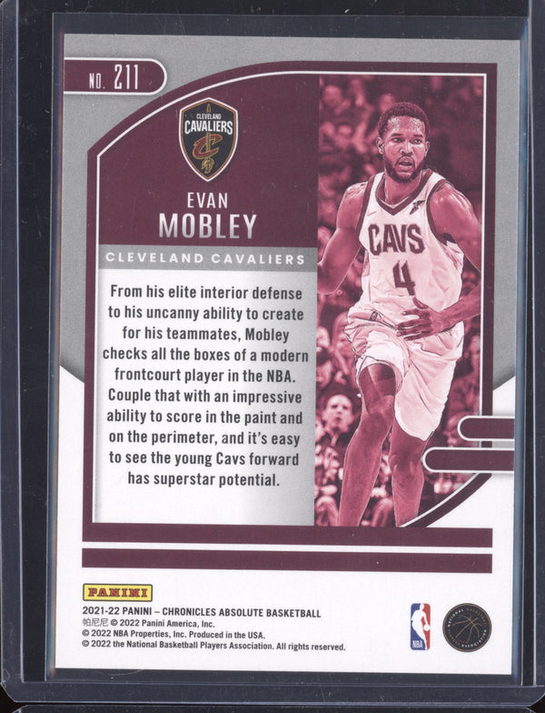 Evan Mobley 2021-22 Panini Chronicles 211 Absolute RC
