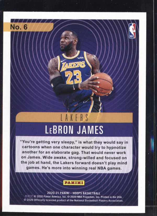 LeBron James 2020/21 Panini Hoops Hipnotized