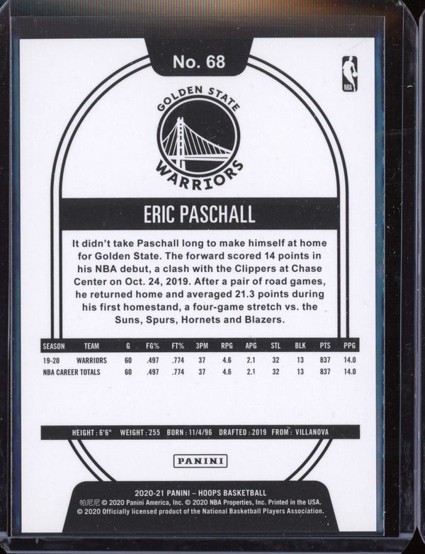 Eric Paschall 2020-21 Panini Hoops Green 28/99