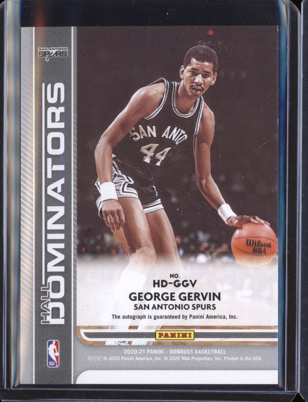 George Gervin 2020/21 Panini Donruss Choice Hall Dominators Signature 6/49