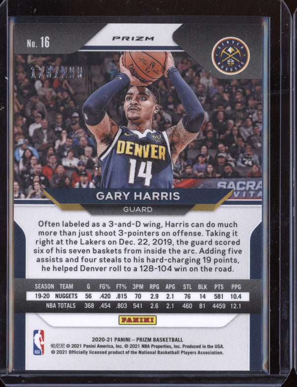 Gary Harris 2020 Panini Prizm Basketball Red Prizm 125/299