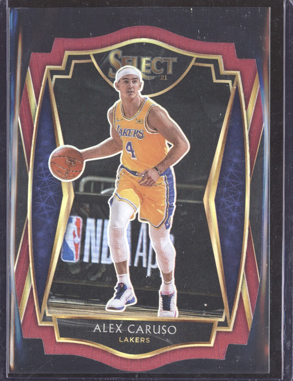 Alex Caruso 2020-21 Panini Select 145 Premier Level Maroon Die Cut 103/175