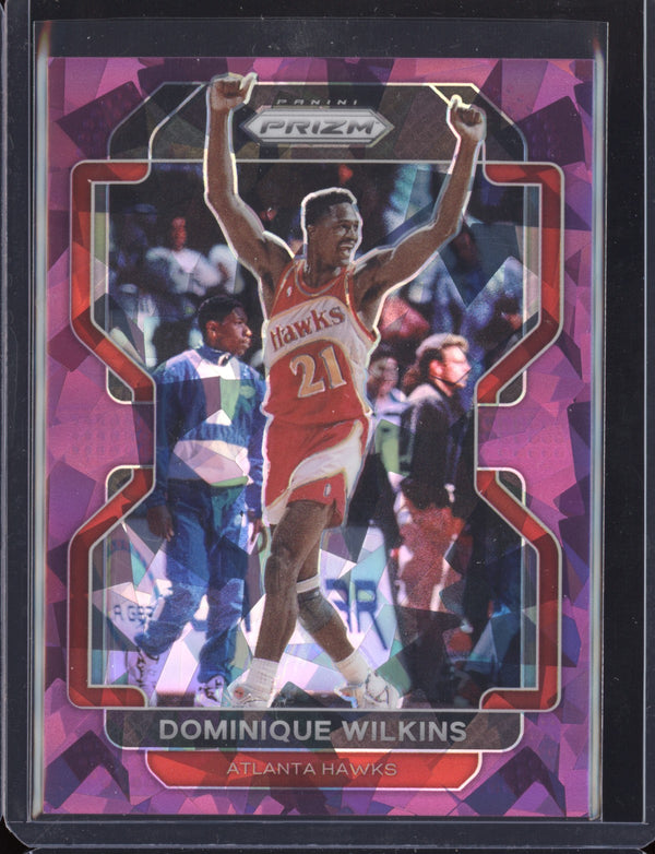 Dominique Wilkins 2021-22 Panini Prizm Purple Cracked Ice 29/149