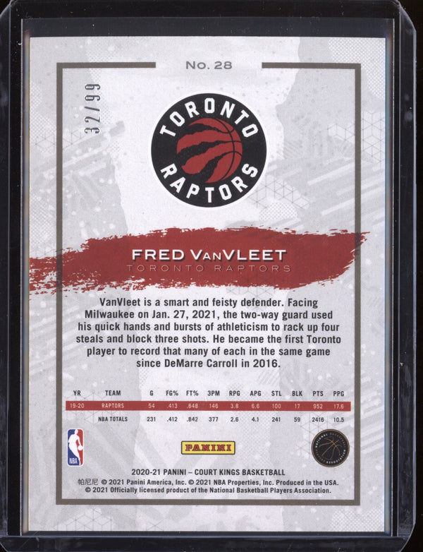 Fred VanVleet 2020-21 Panini Court Kings Pink 32/99