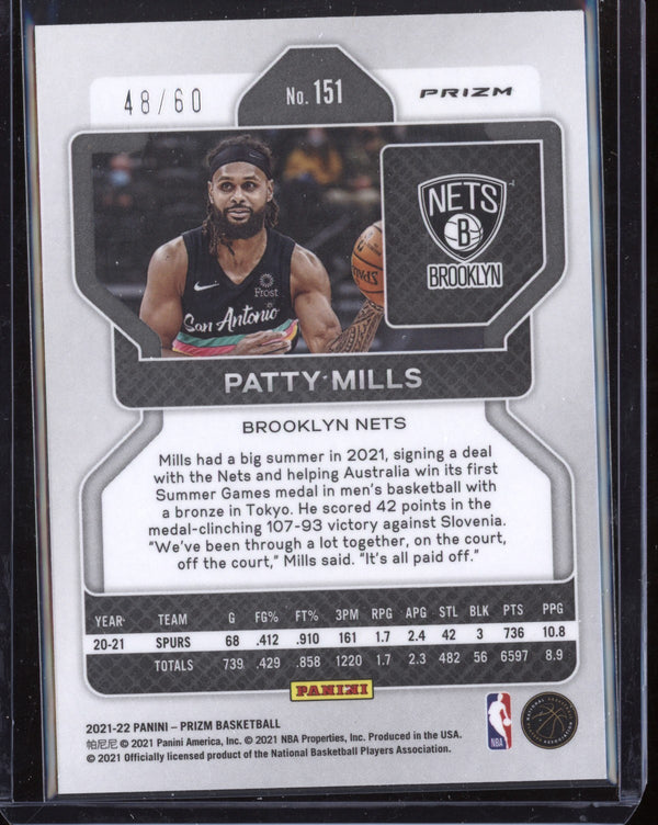 Patty Mills 2021-22 Panini Prizm Orange Wave 48/60