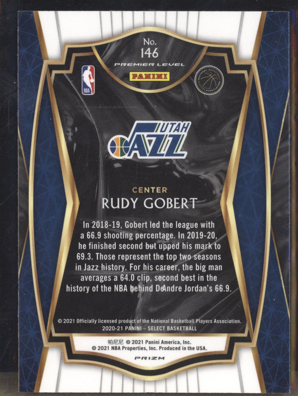 Rudy Gobert 2020-21 Panini Select 146 Premier Level Scope