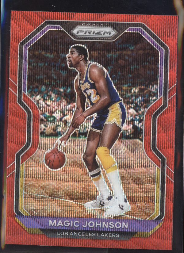 Magic Johnson 2020-21 Panini Prizm Ruby Wave