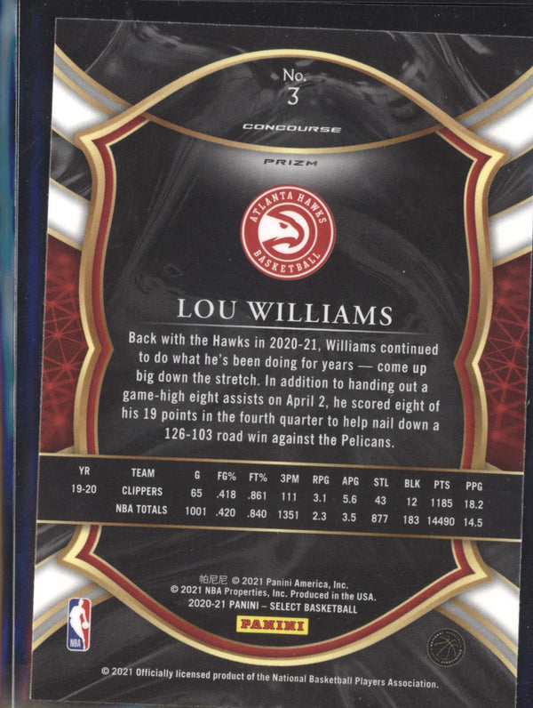 Lou Williams 2020-21 Panini Select 3 Concourse Scope