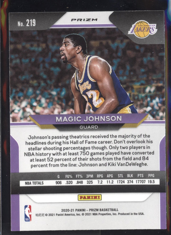 Magic Johnson 2020-21 Panini Prizm Ruby Wave