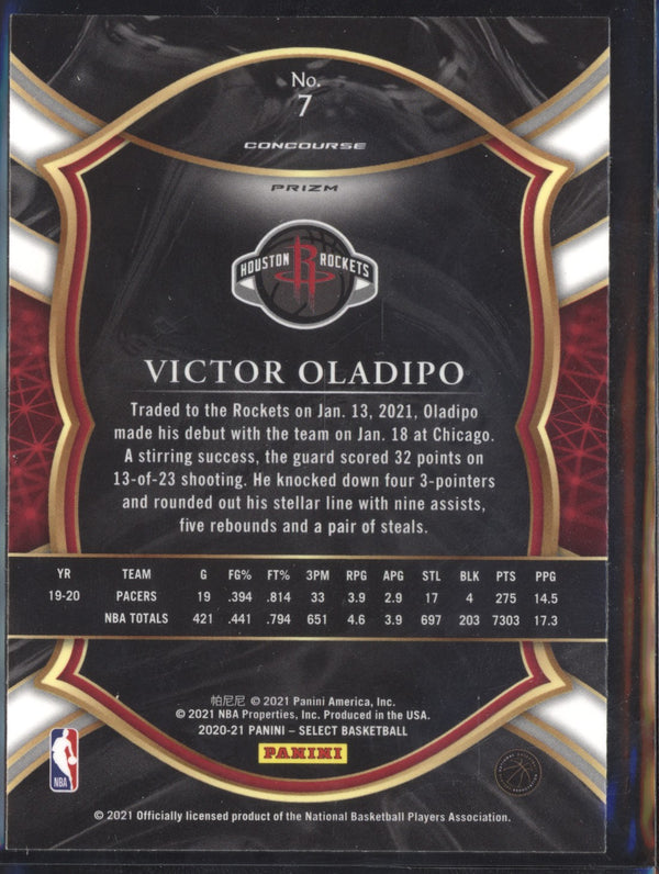 Victor Oladipo 2020-21 Panini Select 7 Concourse Scope