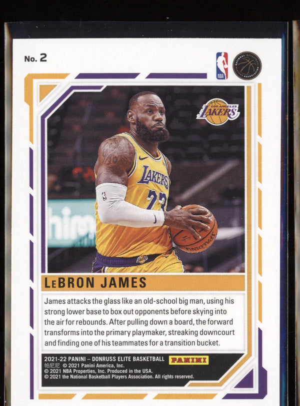 LeBron James 2021-22 Panini Donruss Elite Primary Colors