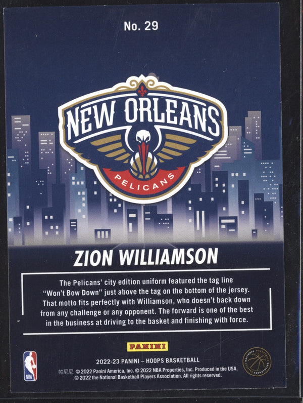 Zion Williamson 2022-23 Panini Hoops 29