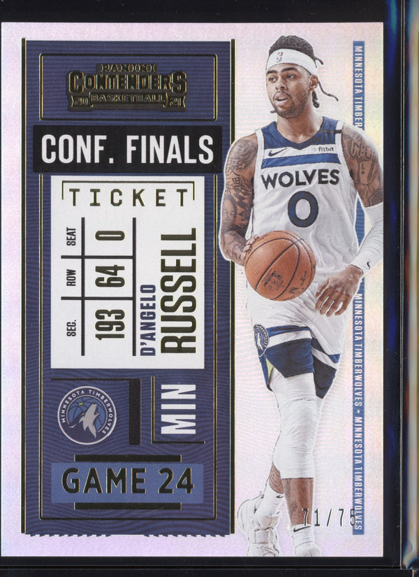 D'Angelo Russell 2020/21 Panini Contenders Conference Finals Ticket 71/75