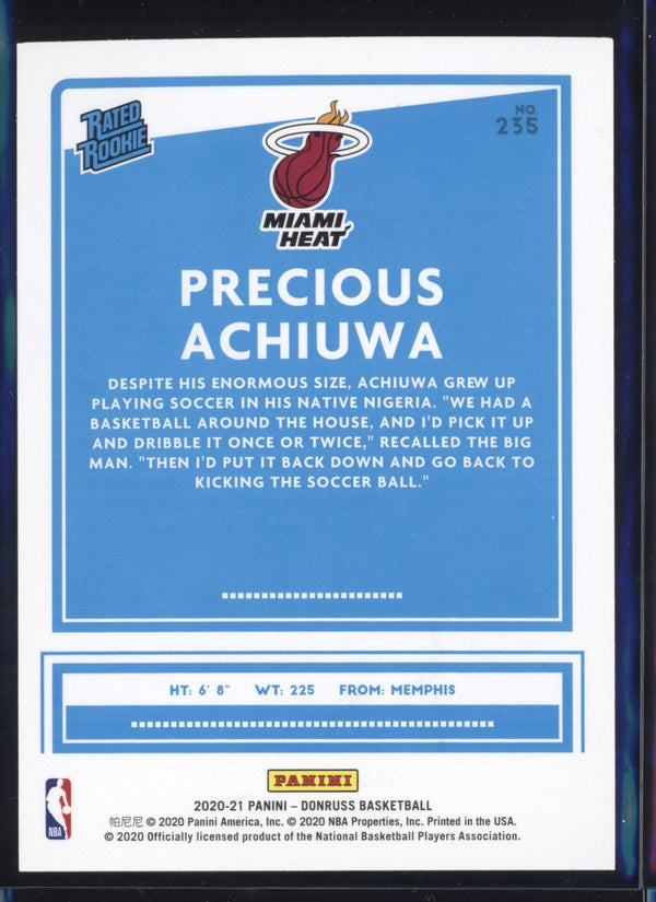 Precious Achiuwa 2020/21 Panini Donruss Choice RC