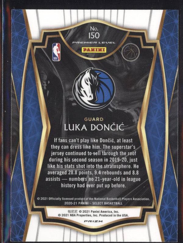 Luka Doncic 2020-21 Panini Select 150 Premier Blue Retail