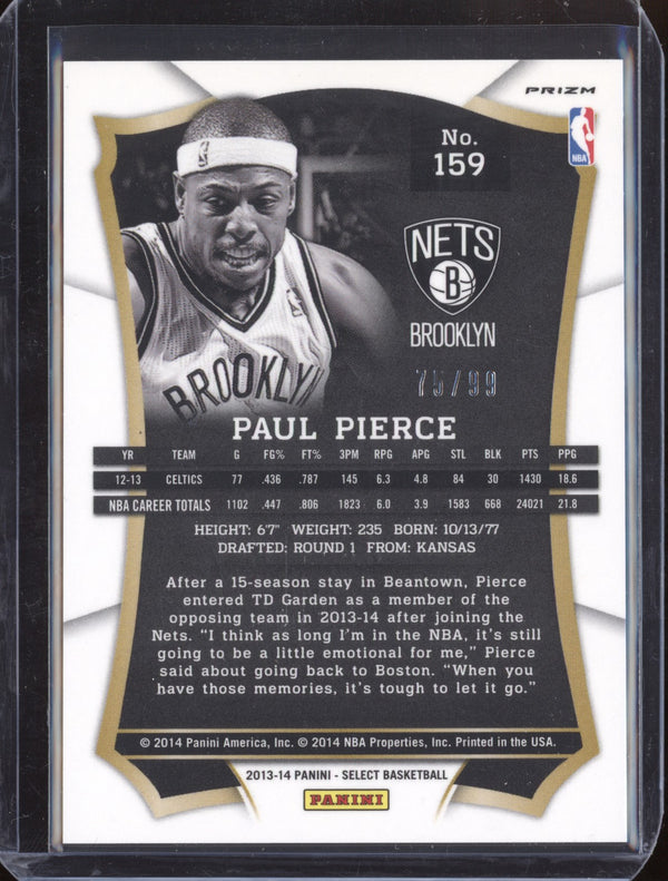 Paul Pierce 2013-14 Panini Select 159 Purple Die Cut 75/99