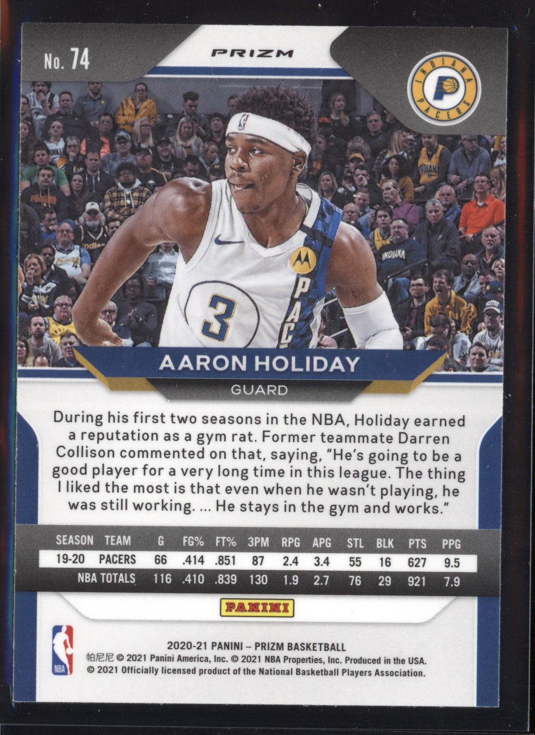 Aaron Holiday 2020-22 Panini Prizm Red Wave