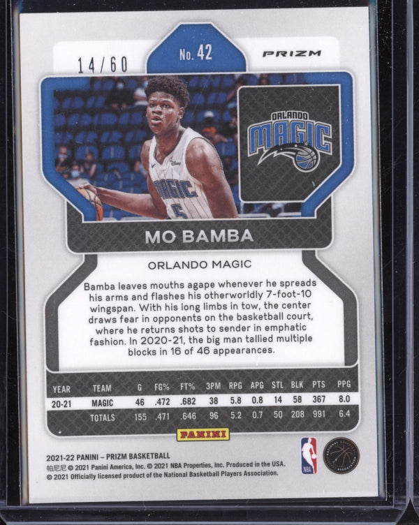 Mo Bamba 2021-22 Panini Prizm Orange Wave 14/60