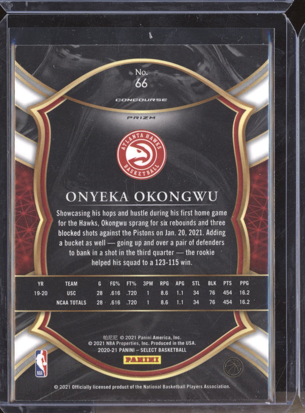 Onyeka Okongwu 2020-21 Panini Select 66 Concourse Silver RC