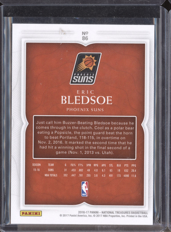 Eric Bledsoe 2016-17 Panini National Treasures 86 Gold 10/10