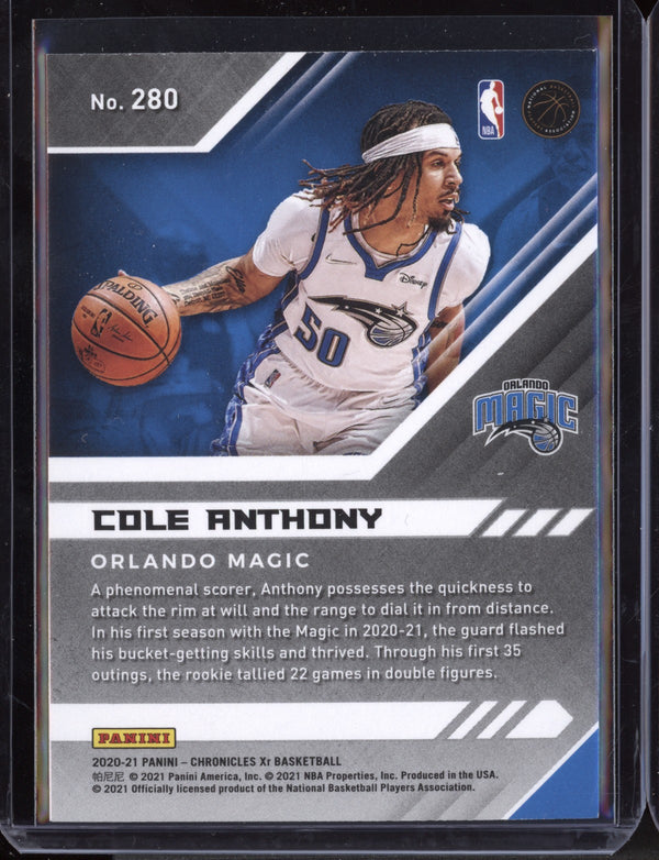 Cole Anthony 2020-21 Panini Chronicles XR RC