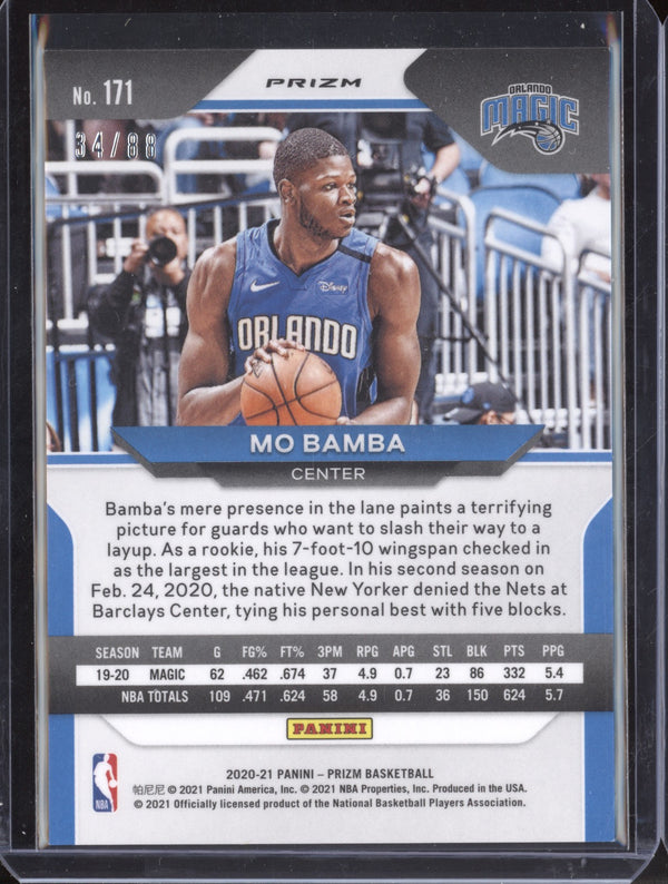 Mo Bamba 2020-21 Panini Prizm 171 Choice Red 34/88