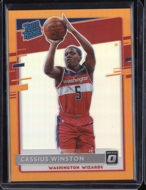 Cassius Winston 2020-21 Panini Donruss Optic Orange RC 74/199
