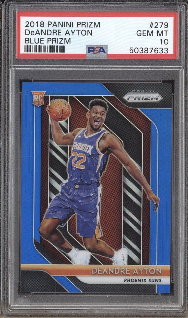 Deandre Ayton 2018-19 Panini Prizm 279 Blue RC 89/199 PSA 10