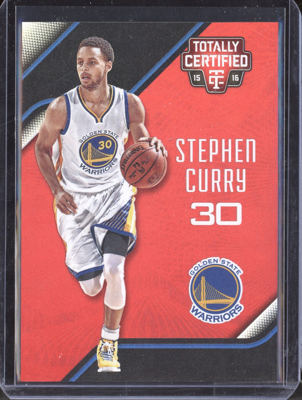 Stephen Curry 2015-16 Panini Totally Certified 77 Mirror Red 34/149