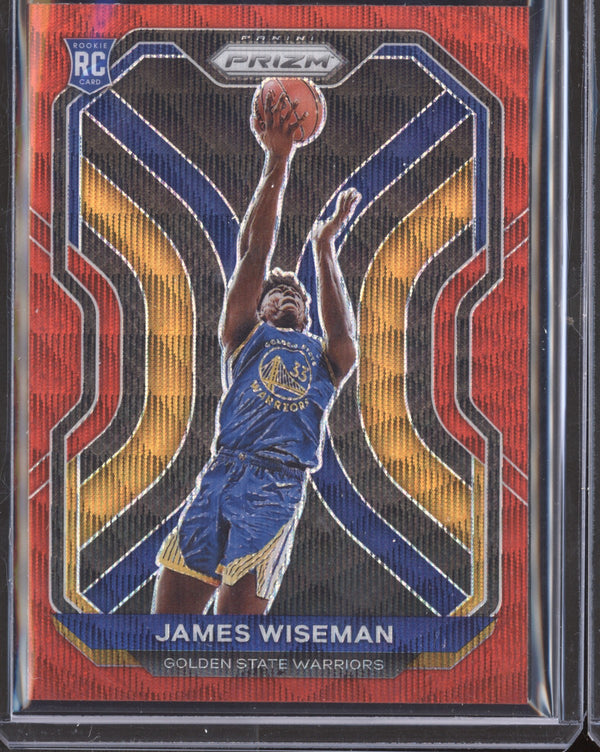 James Wiseman 2020-21 Panini Prizm Ruby Wave RC