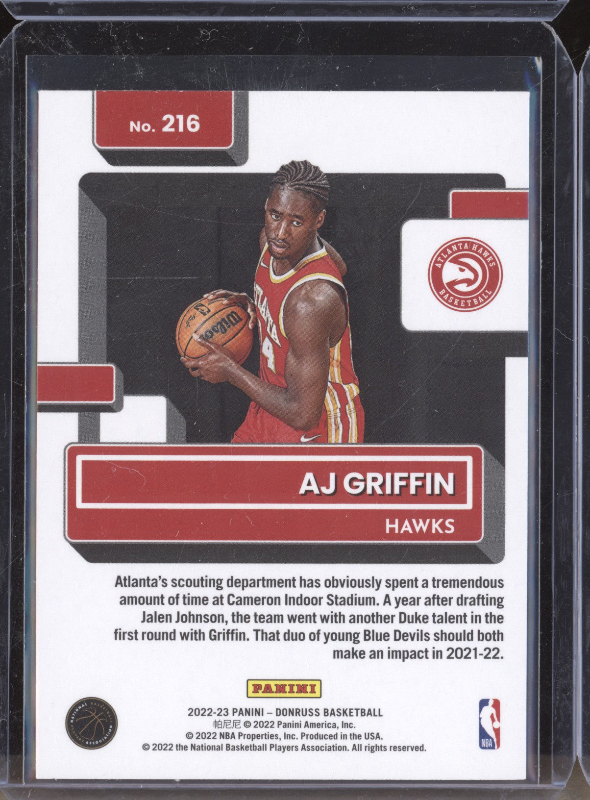 AJ Griffin 2022-23 Panini Donruss 216 Choice RC