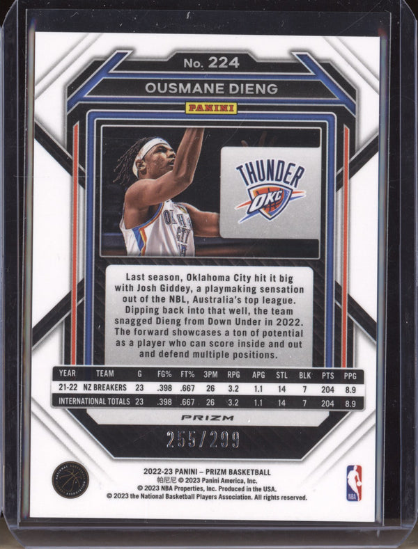 Ousmane Dieng 2022-23 Panini Prizm 224 Red RC 255/299