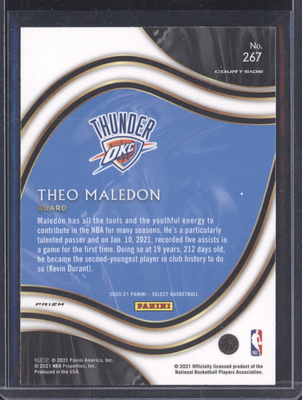 Theo Maledon 2020-21 Panini Select 267 Courtside Silver RC