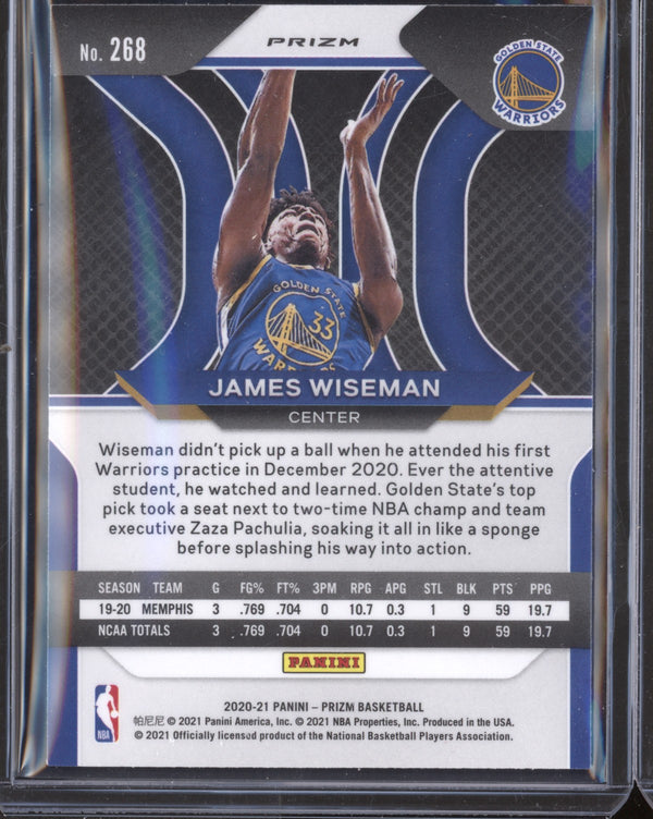 James Wiseman 2020-21 Panini Prizm Ruby Wave RC