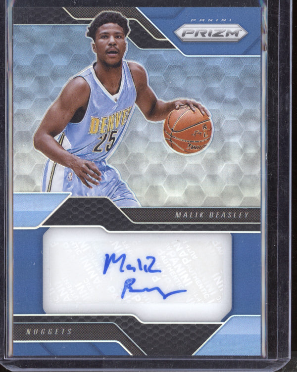 Malik Beasley 2015/16 Panini Prizm Rookie Signatures Blue RC 24/49