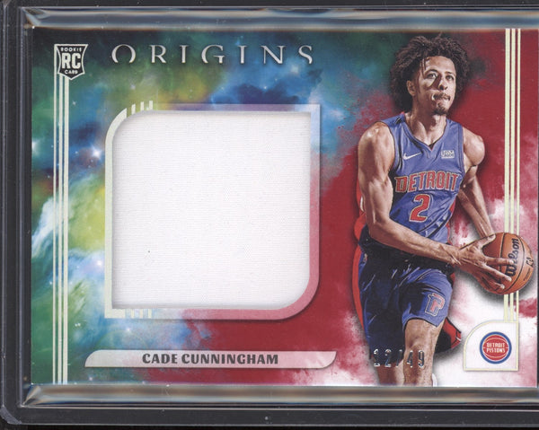 Cade Cunningham 2021/22 Panini Origins Rookie Jumbo Jerseys RC 12/49