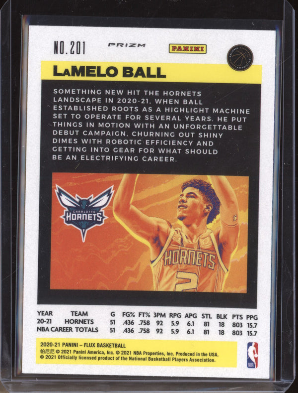 LaMelo Ball 2020/21 Panini Flux 201 Red  RC