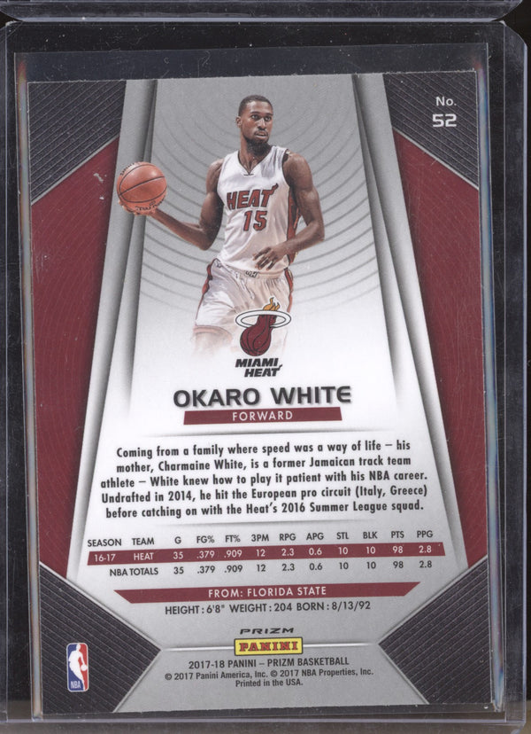 Okaro White 2017-18 Panini Prizm 52 Ruby Wave RC