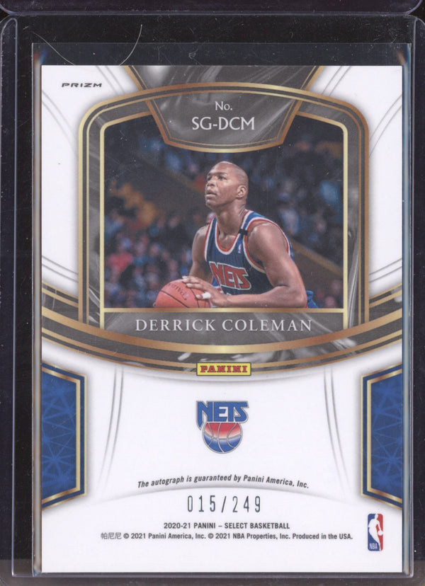 Derrick Coleman 2020-21 Panini Select SG-DCM Signatures 15/249