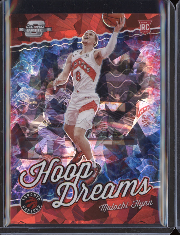 Malachi Flynn 2020-21 Panini Contenders Optic Hoop Dreams Red Cracked Ice RC