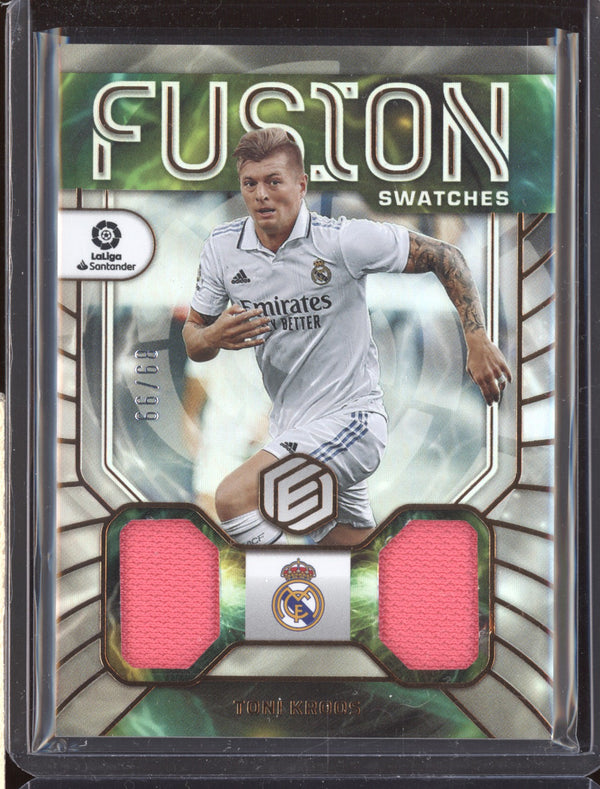 Toni Kroos 2022-23 Panini Chronicles Soccer Fusion Swatches Silver Jersey 89/99