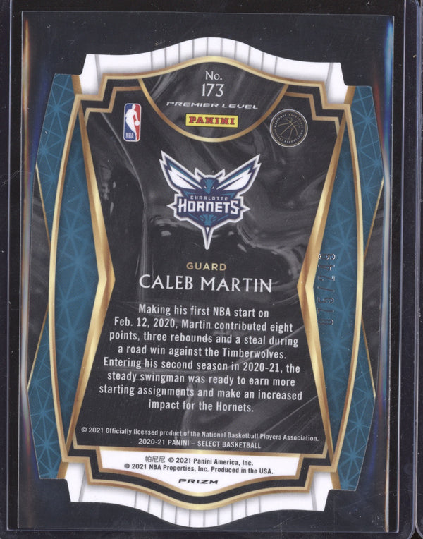 Caleb Martin 2020-21 Panini Select 173 Premier Level Blue Die Cut RC 75/249