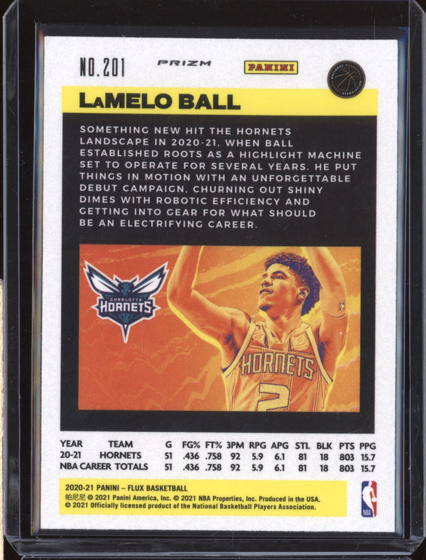 LaMelo Ball 2020/21 Panini Flux 201 Silver RC