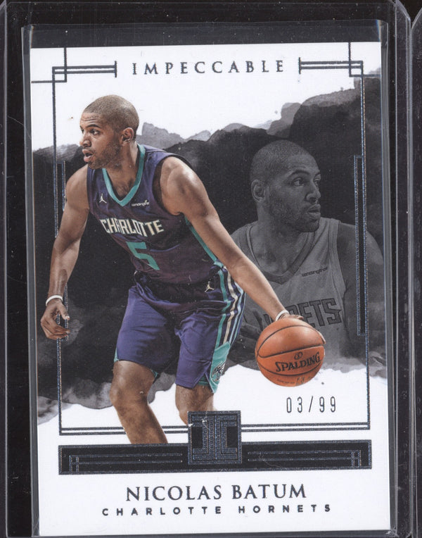 Nicolas Batum 2017-18 Panini Impeccable 78 03/99