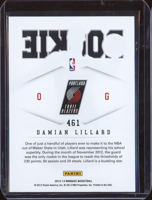 Damian Lillard 2012-13 Panini Marquee 461 RC