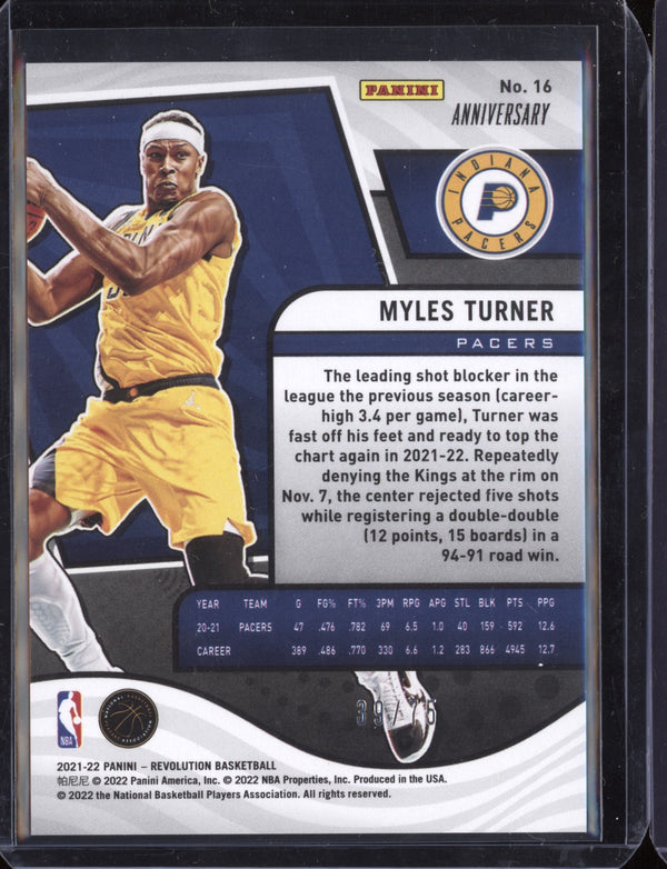 Myles Turner 2021-22 Panini Revolution Anniversary  39/75